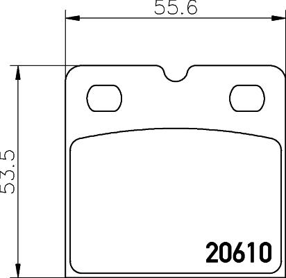 HELLA 8DB 355 005-301 - Bremžu uzliku kompl., Disku stāvbremze www.autospares.lv