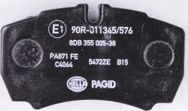 HELLA 8DB 355 005-381 - Bremžu uzliku kompl., Disku bremzes www.autospares.lv