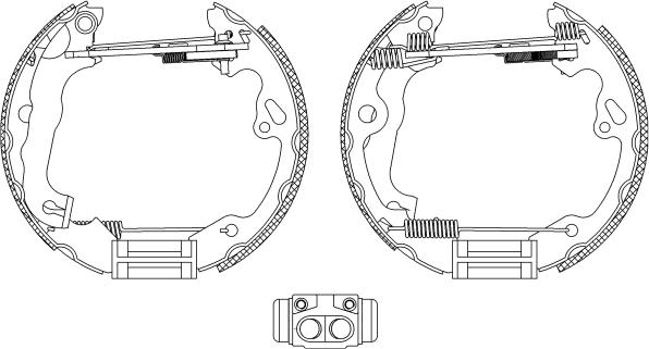 HELLA 8DB 355 005-231 - Brake Shoe Set www.autospares.lv