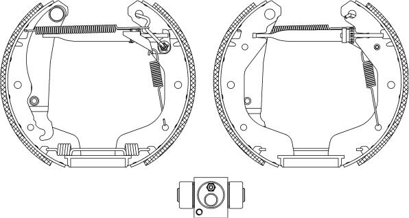 HELLA 8DB 355 005-221 - Bremžu loku komplekts autospares.lv