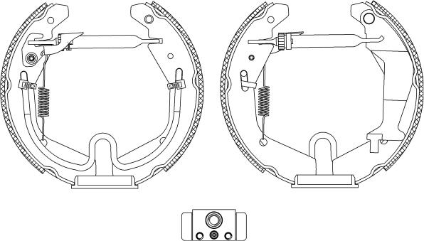 HELLA 8DB 355 005-271 - Bremžu loku komplekts www.autospares.lv