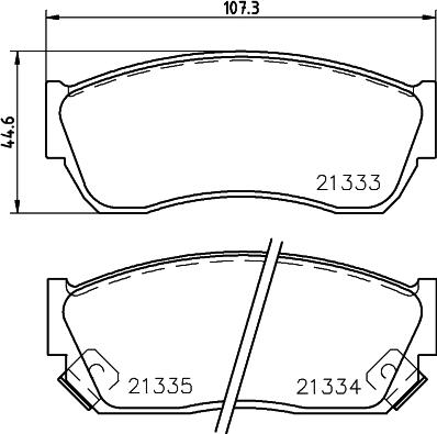 HELLA 8DB 355 005-711 - Bremžu uzliku kompl., Disku bremzes autospares.lv