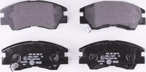 HELLA 8DB 355 005-781 - Brake Pad Set, disc brake www.autospares.lv