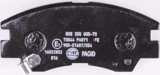 HELLA 8DB 355 005-781 - Brake Pad Set, disc brake www.autospares.lv