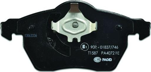 HELLA 8DB 355 006-921 - Brake Pad Set, disc brake www.autospares.lv