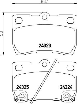 HELLA 8DB 355 006-971 - Bremžu uzliku kompl., Disku bremzes autospares.lv