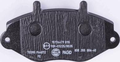 HELLA 8DB 355 006-401 - Bremžu uzliku kompl., Disku bremzes www.autospares.lv