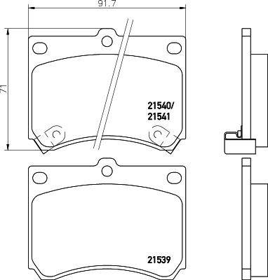 HELLA 8DB 355 006-481 - Bremžu uzliku kompl., Disku bremzes autospares.lv