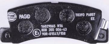 HELLA 8DB 355 006-431 - Bremžu uzliku kompl., Disku bremzes www.autospares.lv