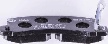 HELLA 8DB 355 006-431 - Brake Pad Set, disc brake www.autospares.lv