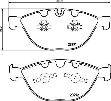 HELLA 8DB 355 006-551 - Bremžu uzliku kompl., Disku bremzes www.autospares.lv