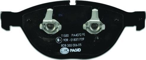 HELLA 8DB 355 006-551 - Bremžu uzliku kompl., Disku bremzes www.autospares.lv