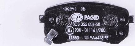 HELLA 8DB 355 006-581 - Bremžu uzliku kompl., Disku bremzes www.autospares.lv