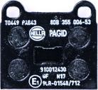 HELLA 8DB 355 006-531 - Brake Pad Set, disc brake www.autospares.lv