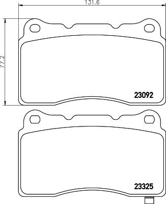 HELLA 8DB 355 006-601 - Bremžu uzliku kompl., Disku bremzes autospares.lv