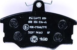 HELLA 8DB 355 006-021 - Bremžu uzliku kompl., Disku bremzes www.autospares.lv