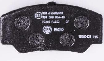 HELLA 8DB 355 006-151 - Bremžu uzliku kompl., Disku bremzes www.autospares.lv