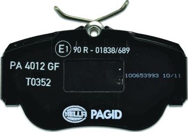 HELLA 8DB 355 006-181 - Brake Pad Set, disc brake www.autospares.lv