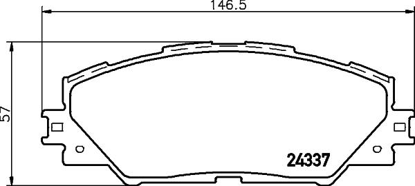 HELLA 8DB 355 006-871 - Bremžu uzliku kompl., Disku bremzes www.autospares.lv