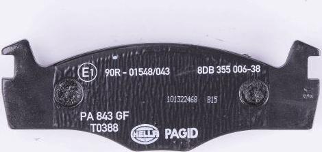 HELLA 8DB 355 006-381 - Bremžu uzliku kompl., Disku bremzes www.autospares.lv