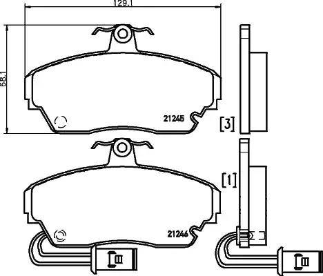 HELLA 8DB 355 006-291 - Brake Pad Set, disc brake www.autospares.lv