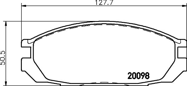 HELLA 8DB 355 006-251 - Bremžu uzliku kompl., Disku bremzes autospares.lv