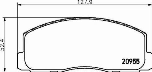 HELLA 8DB 355 006-221 - Brake Pad Set, disc brake www.autospares.lv