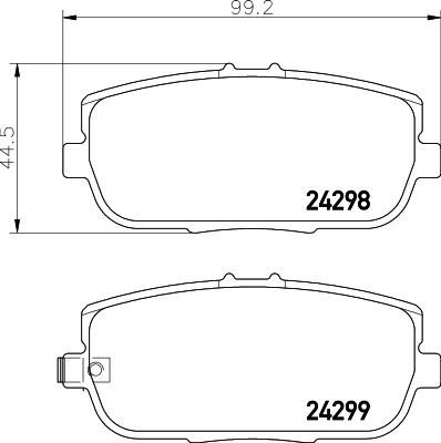 HELLA 8DB 355 006-781 - Bremžu uzliku kompl., Disku bremzes www.autospares.lv