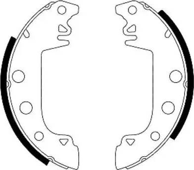 HELLA 8DB 355 000-031 - Brake Shoe Set www.autospares.lv