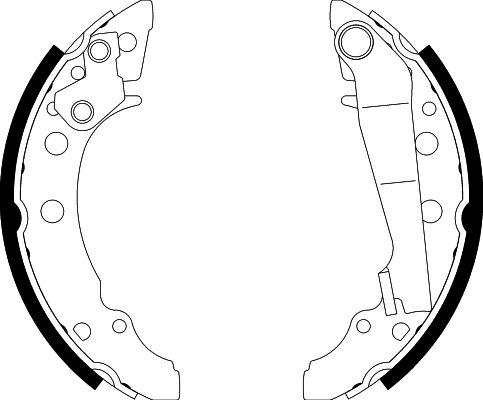 HELLA 8DB 355 000-111 - Brake Shoe Set www.autospares.lv