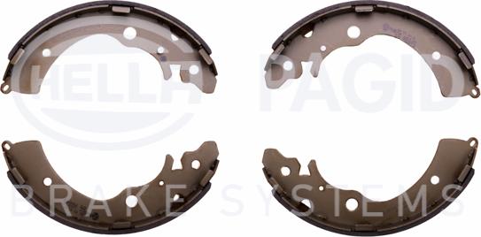 HELLA 8DB 355 001-481 - Комплект тормозных колодок, барабанные www.autospares.lv