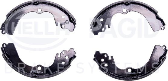 HELLA 8DB 355 001-221 - Комплект тормозных колодок, барабанные www.autospares.lv