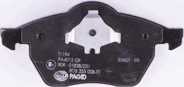 HELLA 8DB 355 008-911 - Bremžu uzliku kompl., Disku bremzes www.autospares.lv