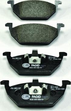 HELLA 8DB 355 008-591 - Brake Pad Set, disc brake www.autospares.lv