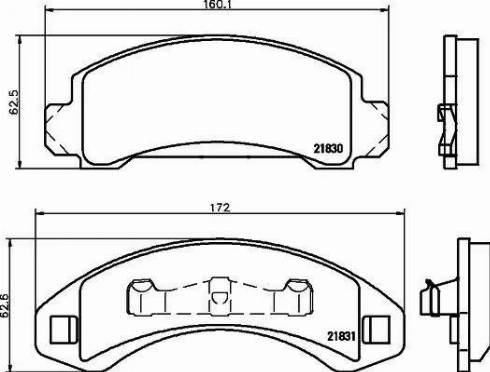 HELLA 8DB 355 008-501 - Bremžu uzliku kompl., Disku bremzes www.autospares.lv