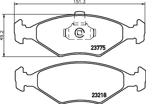 HELLA 8DB 355 008-511 - Bremžu uzliku kompl., Disku bremzes www.autospares.lv