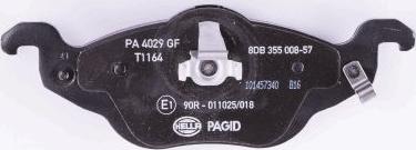 HELLA 8DB 355 008-571 - Bremžu uzliku kompl., Disku bremzes www.autospares.lv