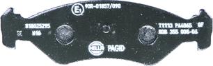 HELLA 8DB 355 008-051 - Bremžu uzliku kompl., Disku bremzes www.autospares.lv