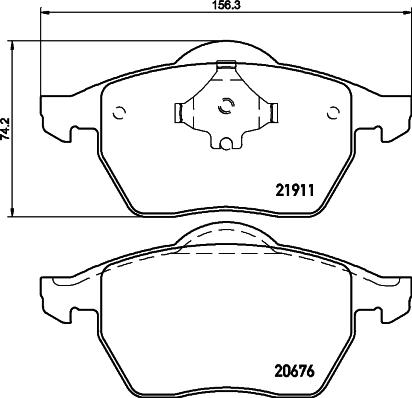 HELLA 8DB 355 008-021 - Bremžu uzliku kompl., Disku bremzes www.autospares.lv