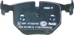 HELLA 8DB 355 008-121 - Bremžu uzliku kompl., Disku bremzes www.autospares.lv