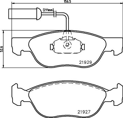 HELLA 8DB 355 008-321 - Bremžu uzliku kompl., Disku bremzes www.autospares.lv