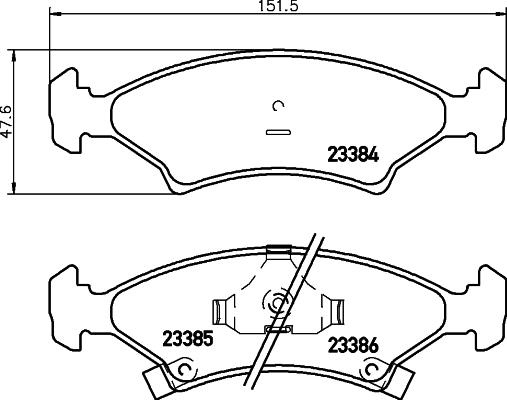 HELLA 8DB 355 008-241 - Bremžu uzliku kompl., Disku bremzes autospares.lv