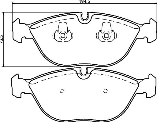 HELLA 8DB 355 008-261 - Bremžu uzliku kompl., Disku bremzes autospares.lv