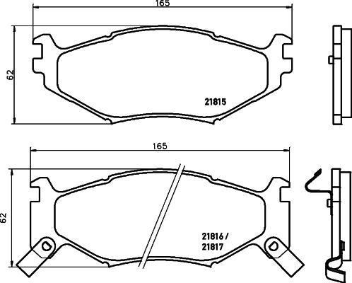 HELLA 8DB 355 008-211 - Bremžu uzliku kompl., Disku bremzes www.autospares.lv