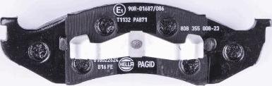 HELLA 8DB 355 008-231 - Bremžu uzliku kompl., Disku bremzes www.autospares.lv