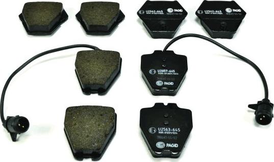 HELLA 8DB 355 008-791 - Brake Pad Set, disc brake www.autospares.lv