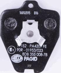 HELLA 8DB 355 008-781 - Bremžu uzliku kompl., Disku bremzes www.autospares.lv