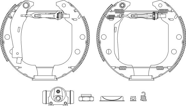 HELLA 8DB 355 003-951 - Bremžu loku komplekts www.autospares.lv