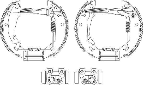 HELLA 8DB 355 003-961 - Bremžu loku komplekts www.autospares.lv