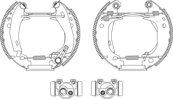 HELLA 8DB 355 003-921 - Bremžu loku komplekts www.autospares.lv